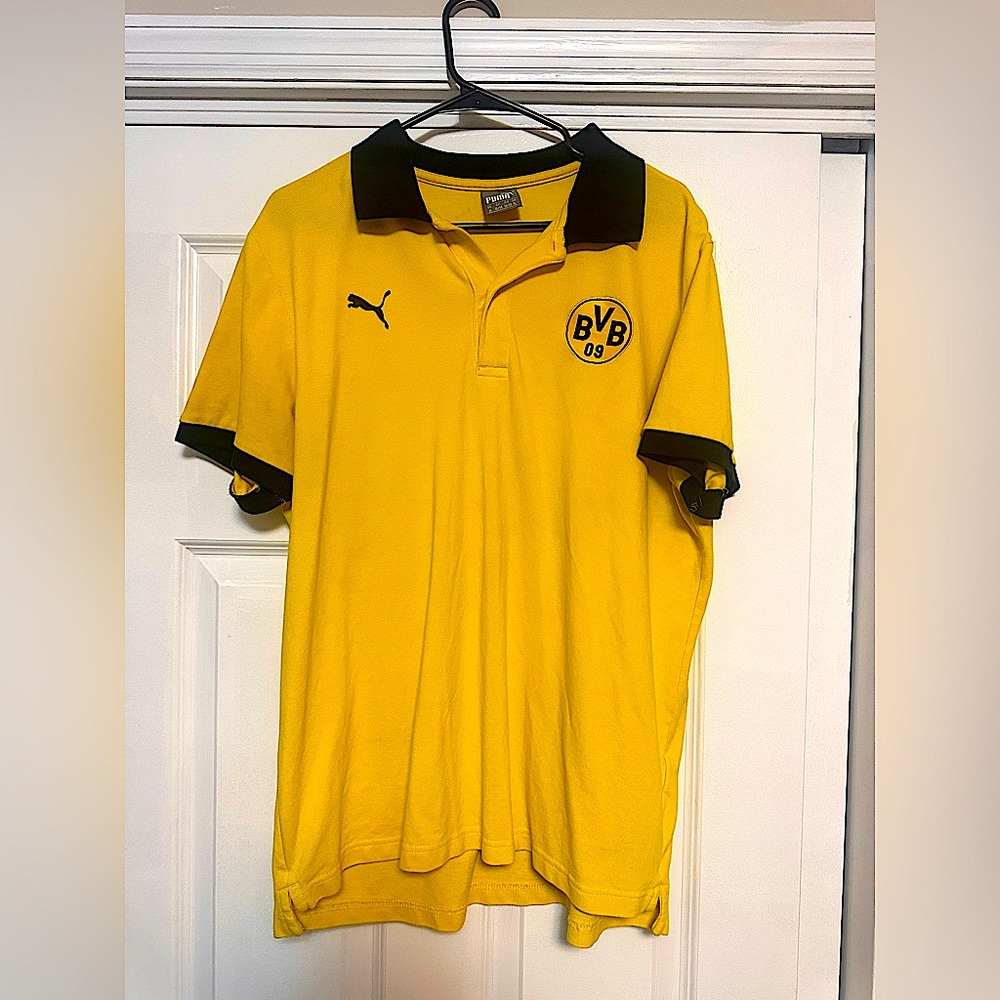 bvb yellow puma shirt soccer/footie